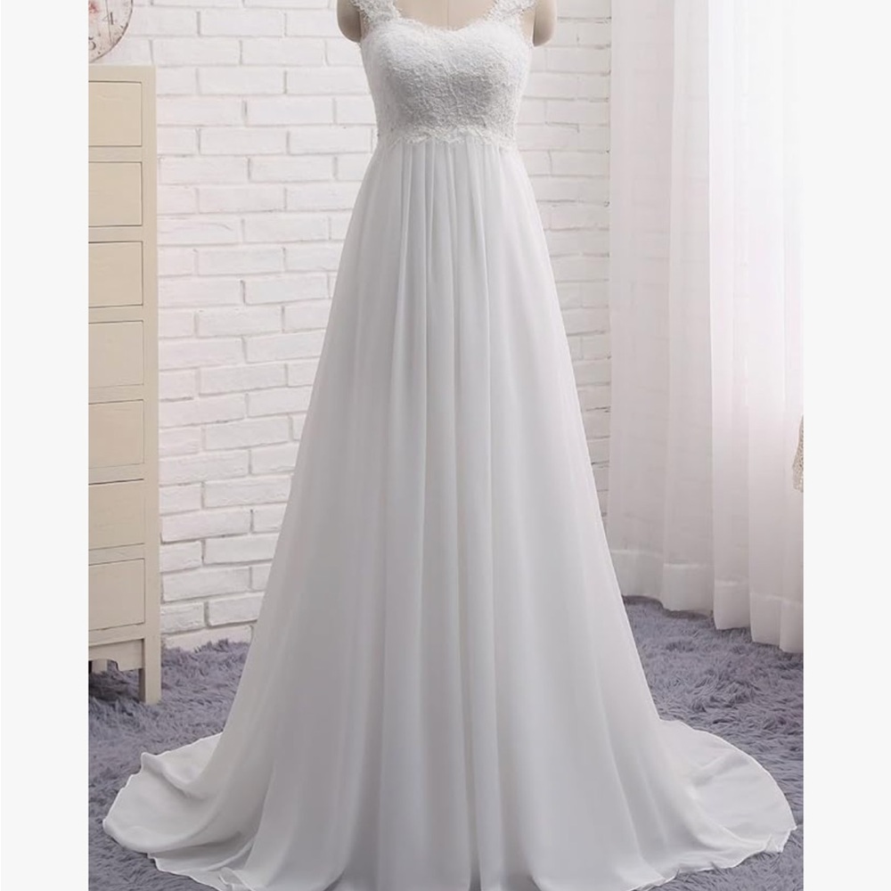 Elegant White Lace Wedding Dress